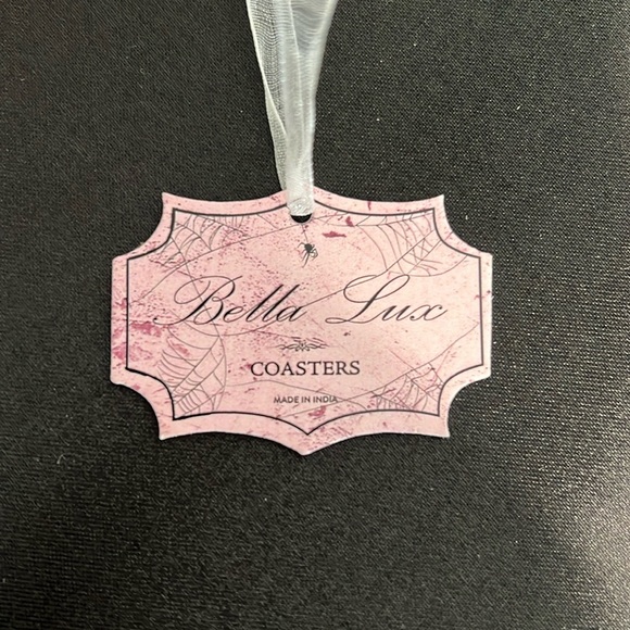 Bella Lux | Beaded “BOO” Coasters | Set of 4 - Picture 2 of 5